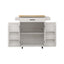 Kitchen island rolling trolley cart with 1 drawer & 2 doors with storage racks & Adjustable Shelves & towel rack - Korvel