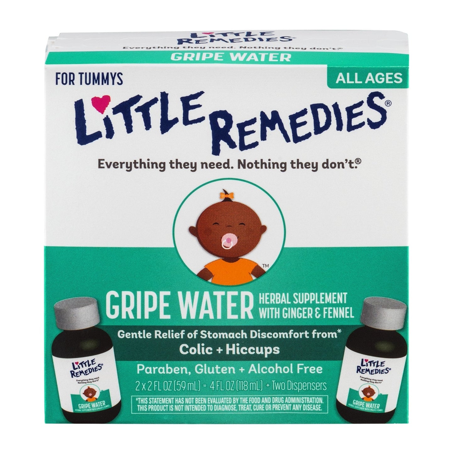 Little Remedies Gripe Water - Deux à emporter 4,00 Fl Oz