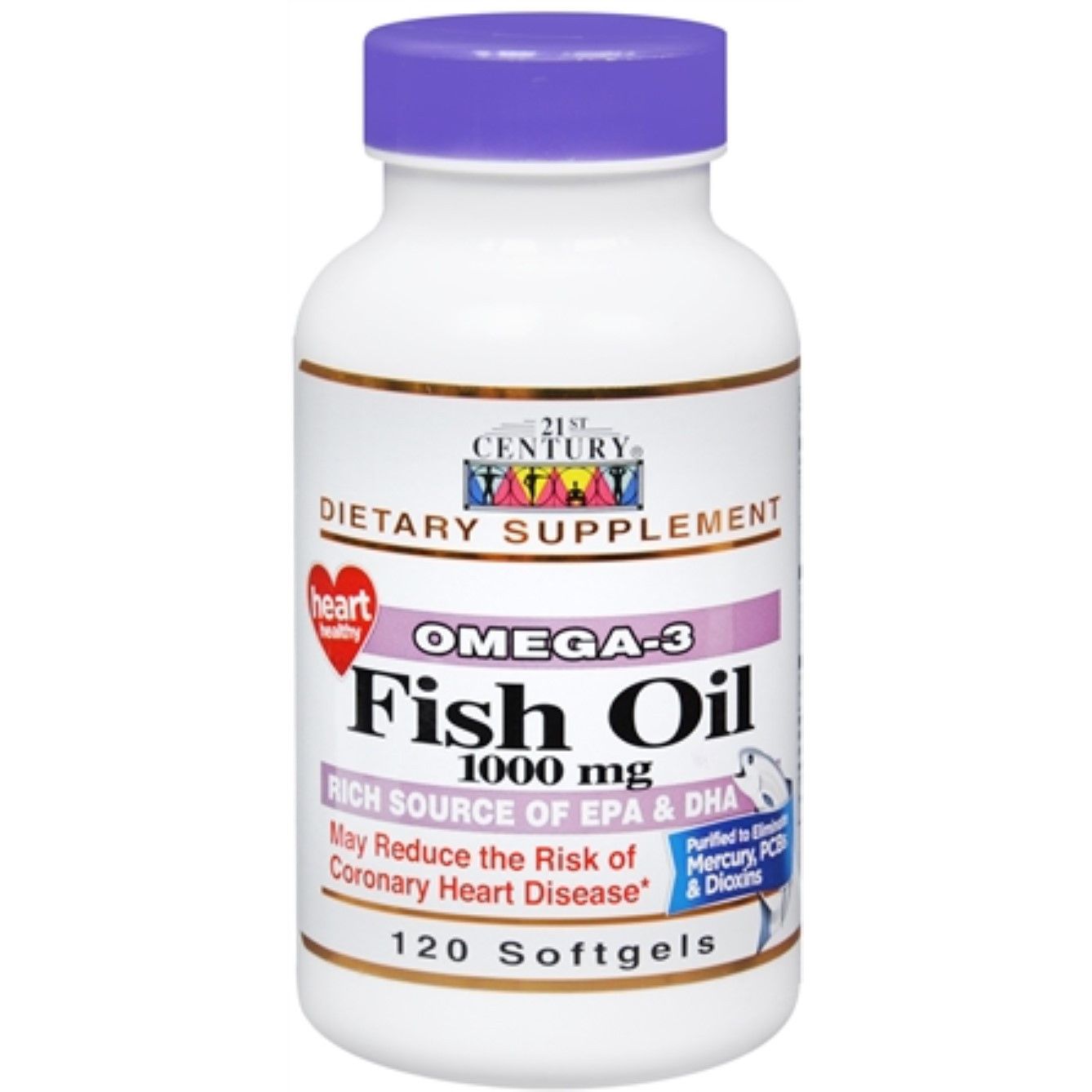 21st Century Fish Oil 1000 Mg - 120 Softgels