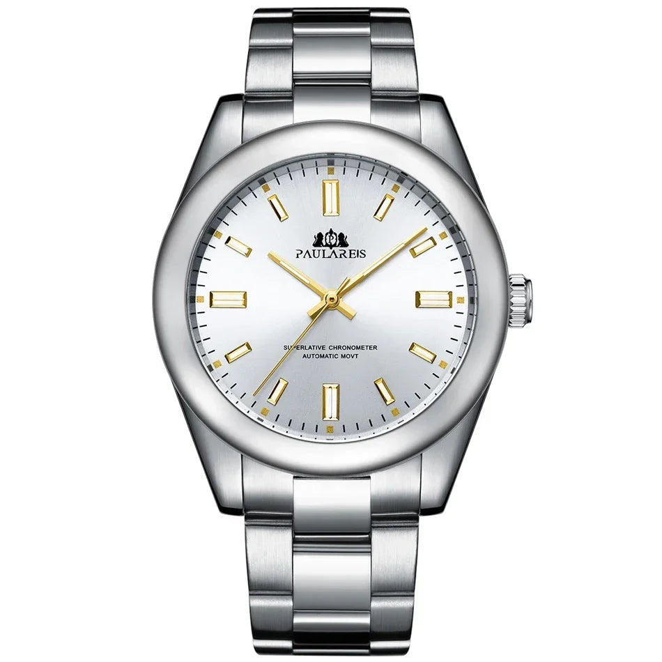Luxury Automatic Watch for Men - Colorful Stainless Steel 41mm