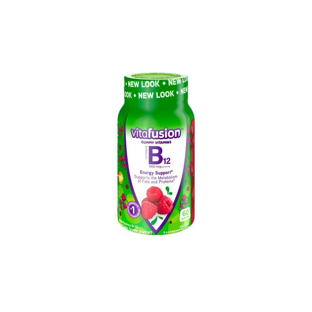 Suplemento Gummy de Soporte Energético Vitafusion B-12 - Sabor Frambuesa - 60ct