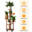 Soporte de Plantas de Madera de 5 Niveles con Ruedas Desmontables