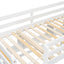 Twin Loft Bed with built-in desk and bookcase of three compartments, Guardrails and Ladder,White - Korvel