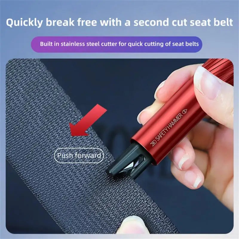 One Seco Window Breaker Seatbelt Cutter Car Gadgets Vehicle Escape Tool Safe Hammer Glass Breaker Life-Saving Emergency Artifact - Korvel