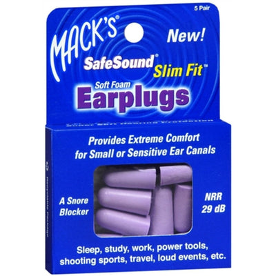 Mack's Slim Fit Soft Foam Earplugs - 5 Pairs