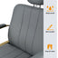 Advanced reclining hair salon chair with heavy-duty hydraulic pump, 360 ° rotation, maximum weight capacity of 400 pounds, Gray - Korvel
