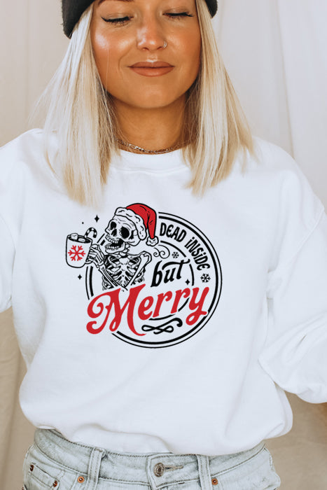 Dead Inside But Merry Sweatshirt 4935gsweat - Korvel