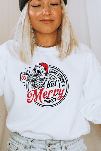 Dead Inside But Merry Sweatshirt 4935gsweat - Korvel