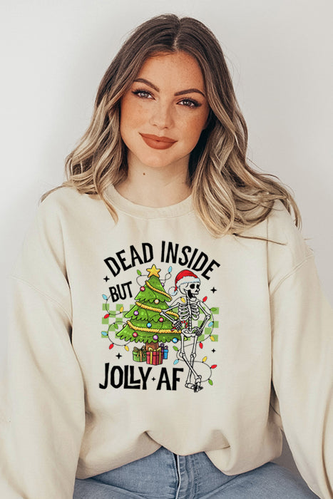 Dead Inside But Jolly AF Sweatshirt 4937gsweat - Korvel