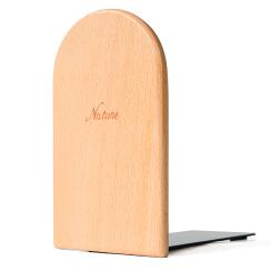 Solid beech wood book end natural wood walnut bookend home storage bookshelf decor bookstop natural wood crafts - Korvel
