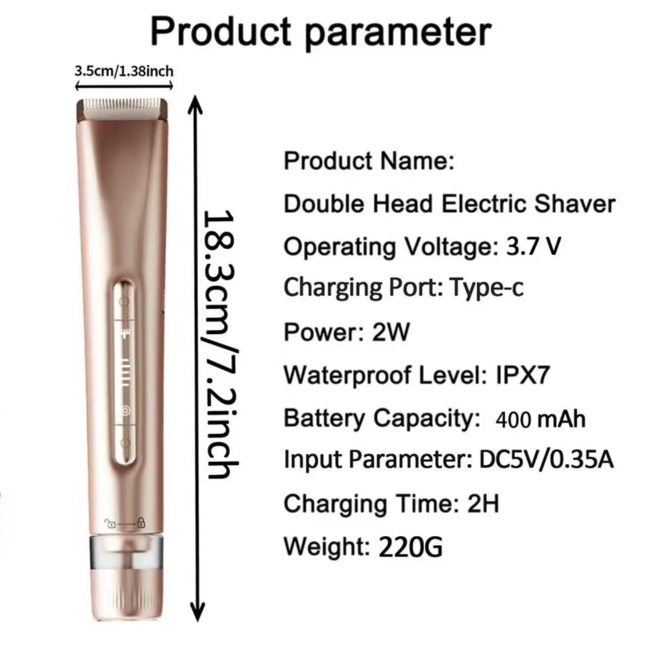 GlowShave Duo - 2-in-1 Electric Shaver