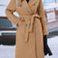 Women's Double-Breasted Pea Coat with Belt