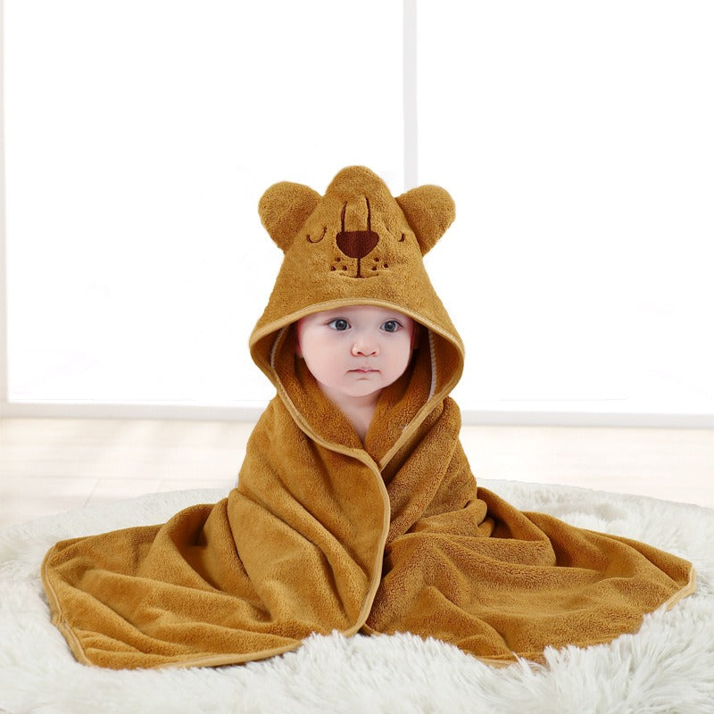 wholesale child baby cartoon animal face elephant hooded towel newborn - Korvel