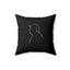Single-Line Portrait Suede Throw Pillow | Modern Graphic Accent Cushion