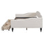 Full Size Upholstered Tufted Daybed with Two Drawers, Beige - Korvel