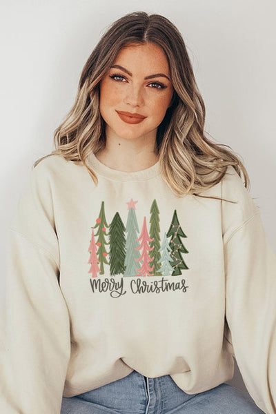 Merry Christmas Trees Sweatshirt