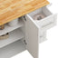 Elegant Kitchen Island Cart with Storage and Spice Rack