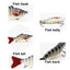 Multi Jointed Fishing Lure Sinking Artificial Wobbler Bait Hard Bait Swimbait 10cm/15.7g Fishing Tackle 7 Sections Crankbait - Korvel