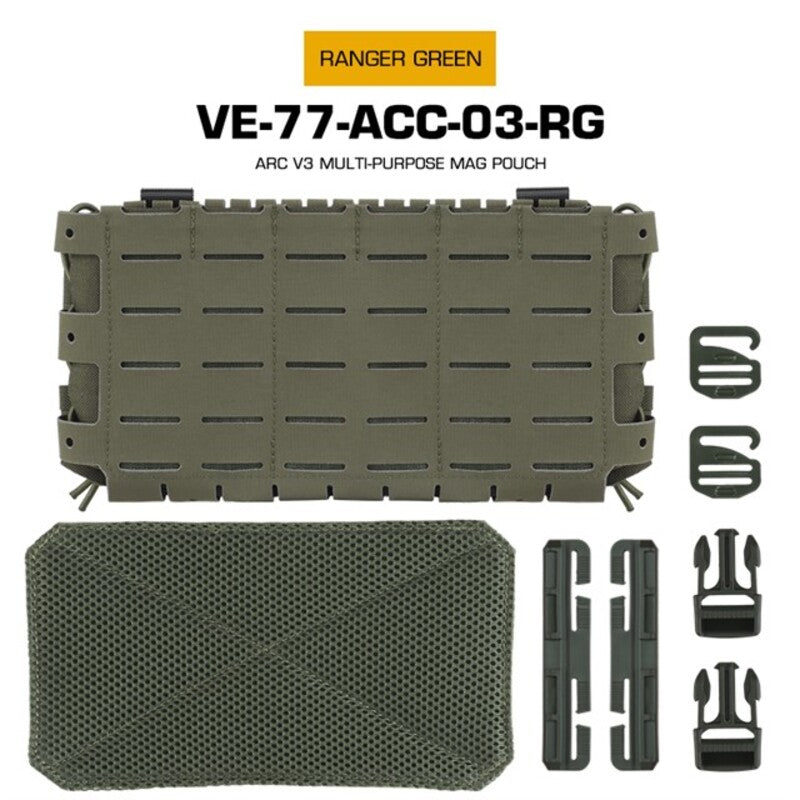 Tactical ARC V3 Molle Mag Pouch for M4/AR15, laser-cut, for hunting & airsoft. - Korvel