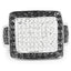 Anillo de Compromiso de Diamante Negro y Blanco de 0.61 Quilates en Plata de Ley