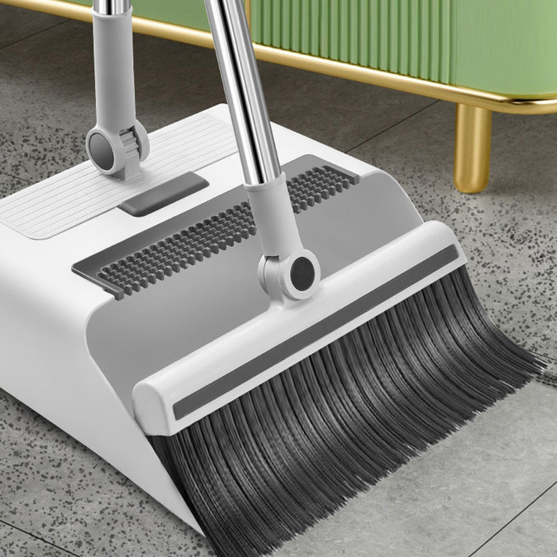 Folding broom dustpan floor brush three in one household multifunctional cleaning broom - Korvel