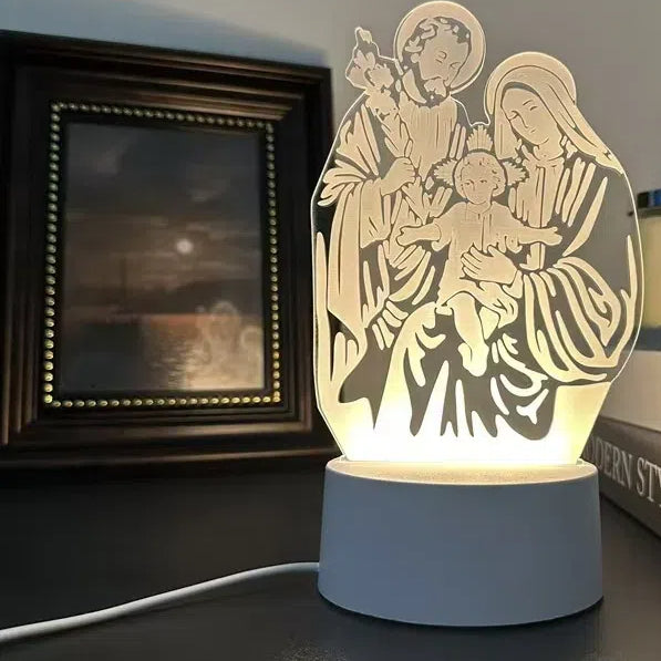 Acrylic 3D Night Light Creative Gift Bedroom Bedhead Atmosphere Plug in Small Desk Lamp - Korvel