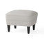 Modern light grey fabric club chair and Ottoman set, stylish cushioned armchair, paired with Ottoman style - Korvel