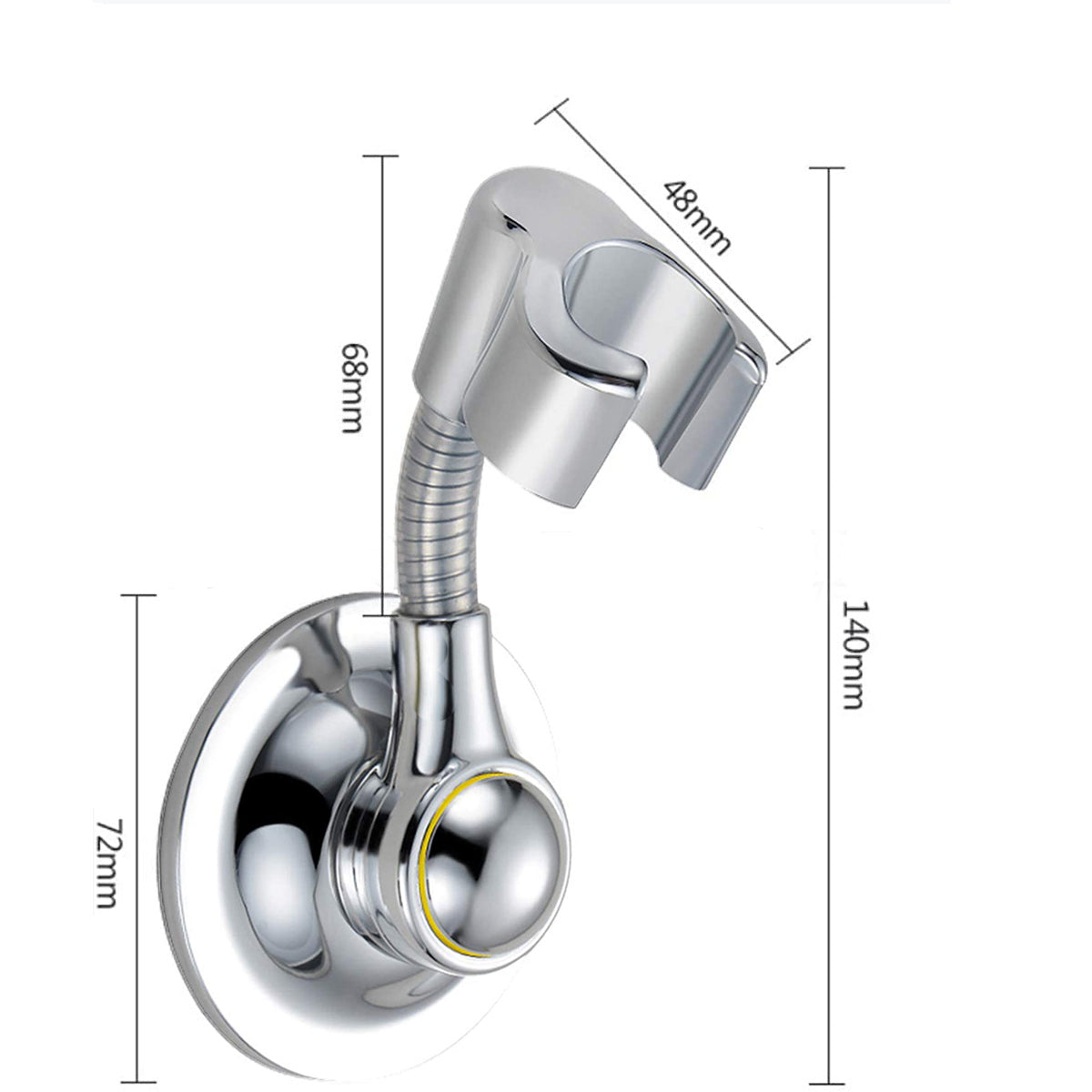 Vacuum Suction Cup Adhesive Stick Shower Bracket Wall Mount Holder for Hand Held Shower Head - Korvel