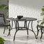Outdoor Cast Aluminum Circular Dining Table in Bronze