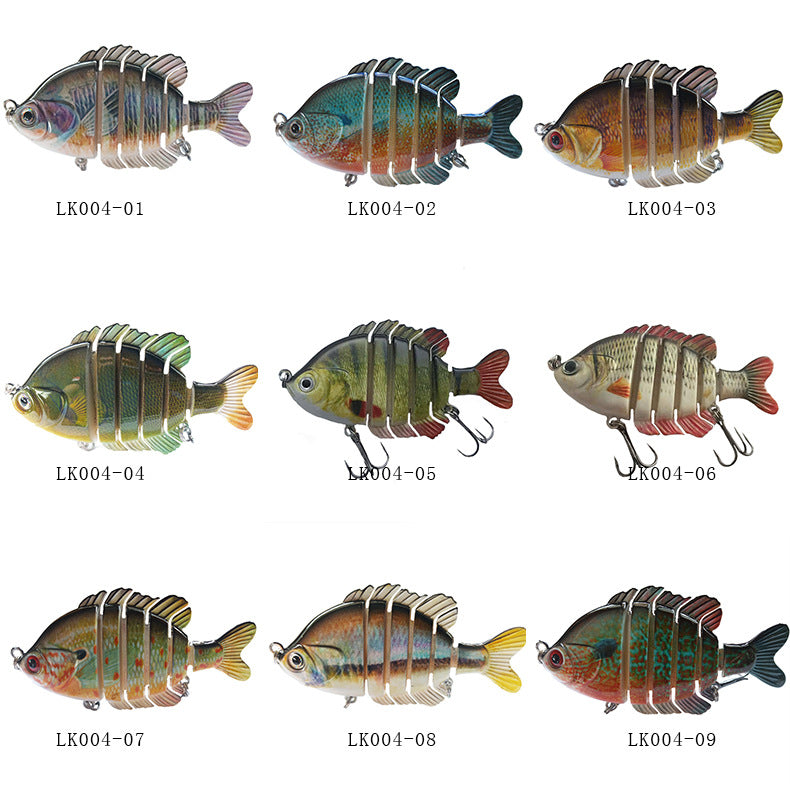 Six Section Yayu Bait Multi Section Bionic Fake Bait Fishing Gear Marine Fishing Supplies Tilapia Long Cast Submerged Bait - Korvel