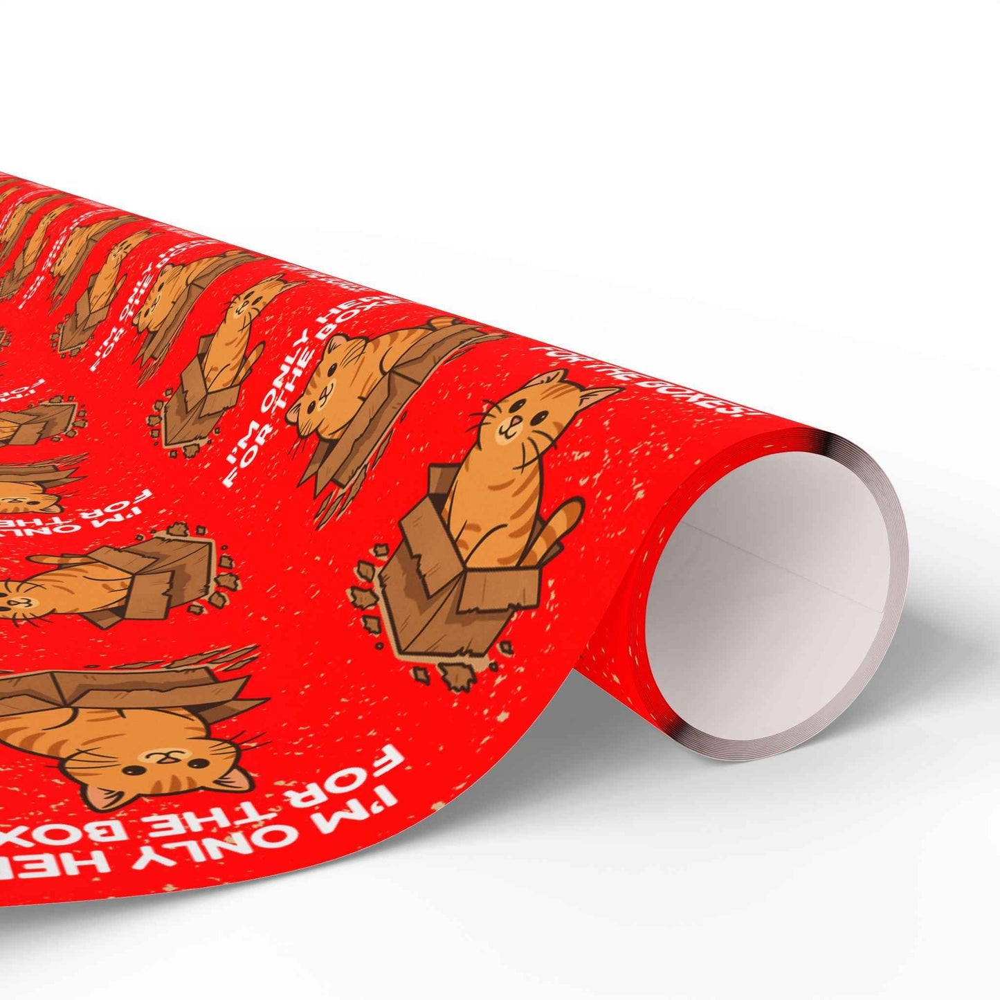 I’m Only Here for the Boxes – Cat-Themed Wrapping Paper