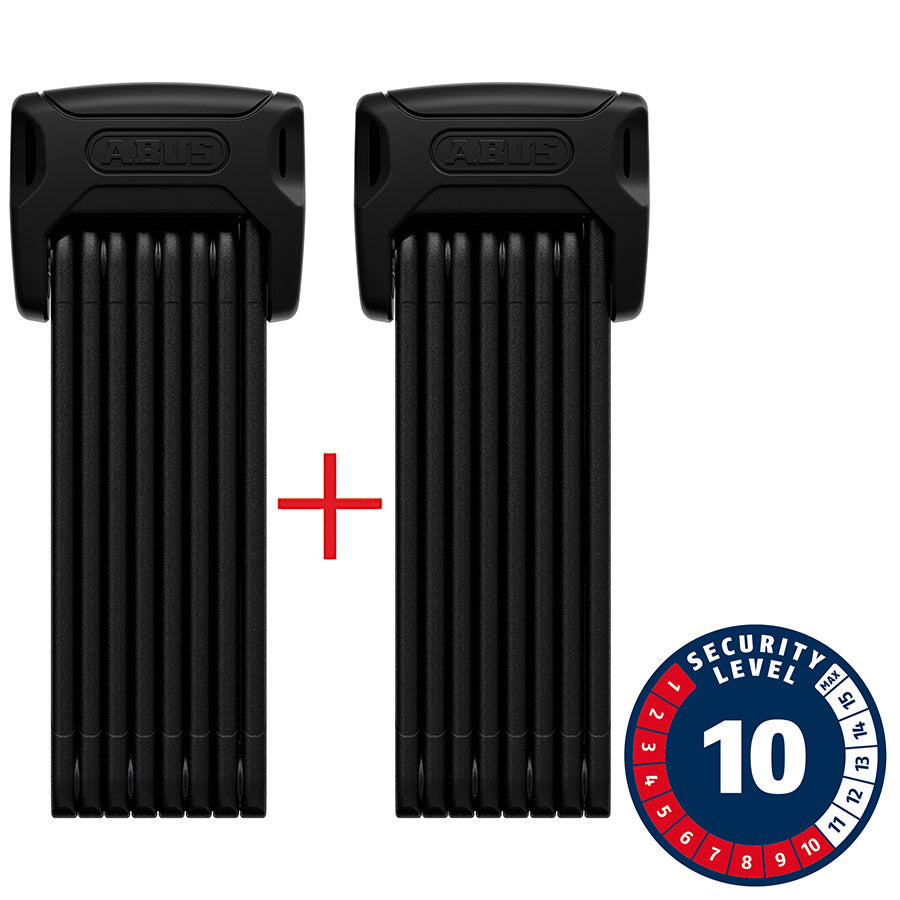 Abus Bordo XPlus 6000K Twinset Folding Lock - 120cm Black