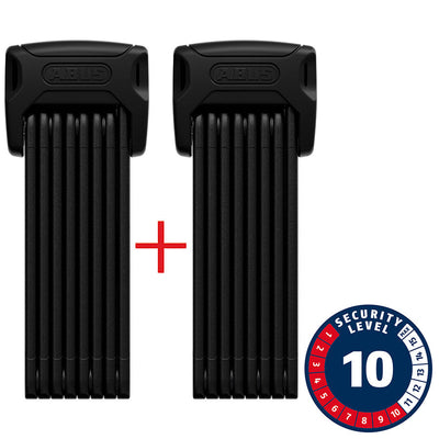 Abus Bordo XPlus 6000K Twinset Folding Lock - 120cm Black