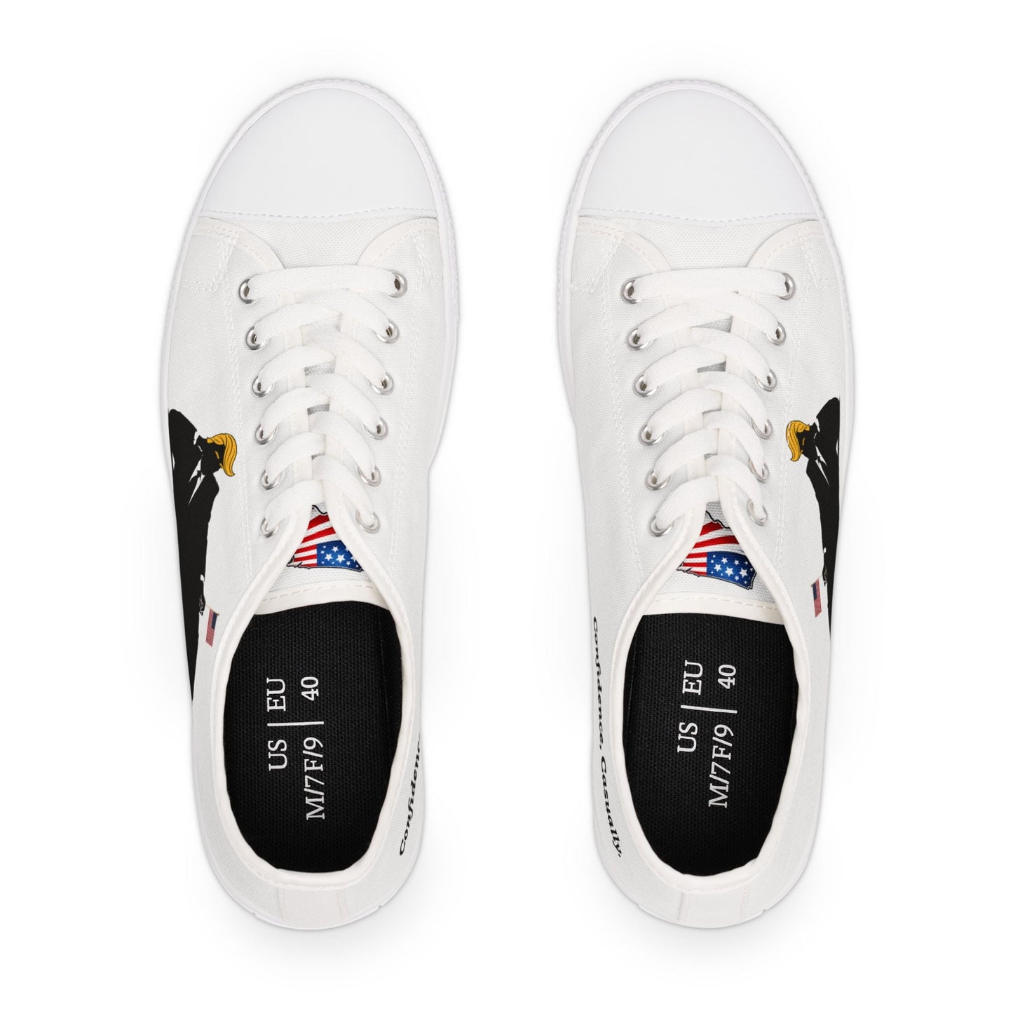 Confianza, Casual – Zapatillas de Parodia Política de Corte Bajo para Mujeres