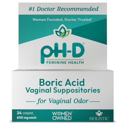 pH-D Feminine Health Boric Acid Suppositories - 24 Count