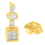 Boucles d'oreilles créoles en diamant en or jaune 14K - 1 1/3 cttw