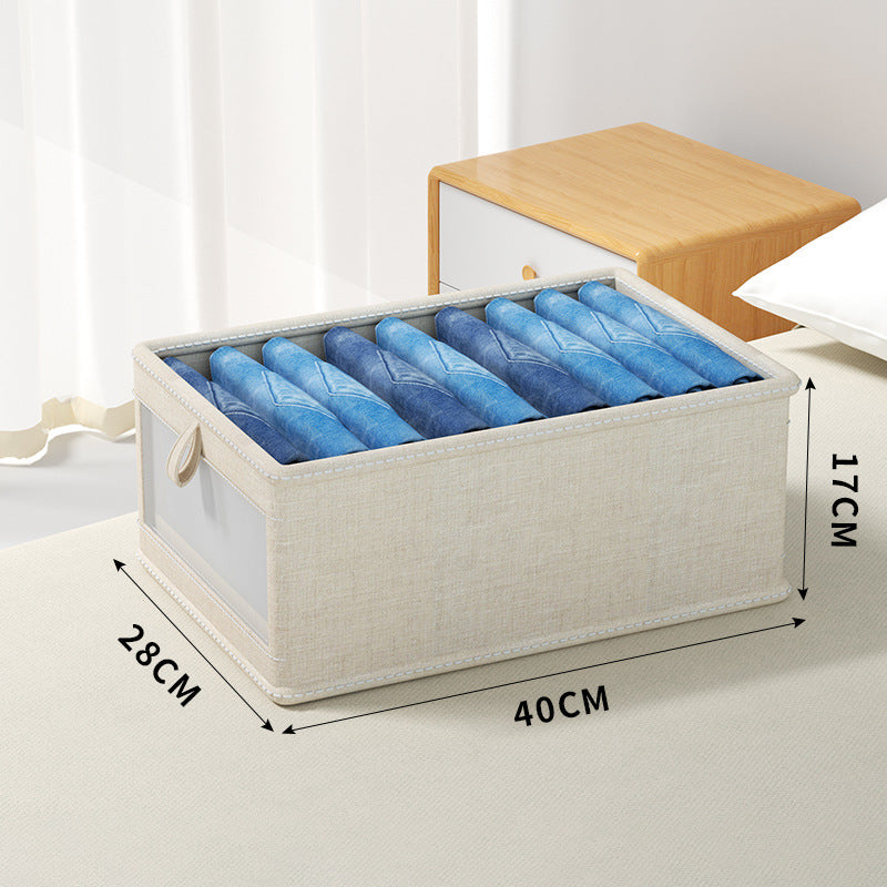 Visible foldable clothes storage box home wardrobe clothing storage box - Korvel