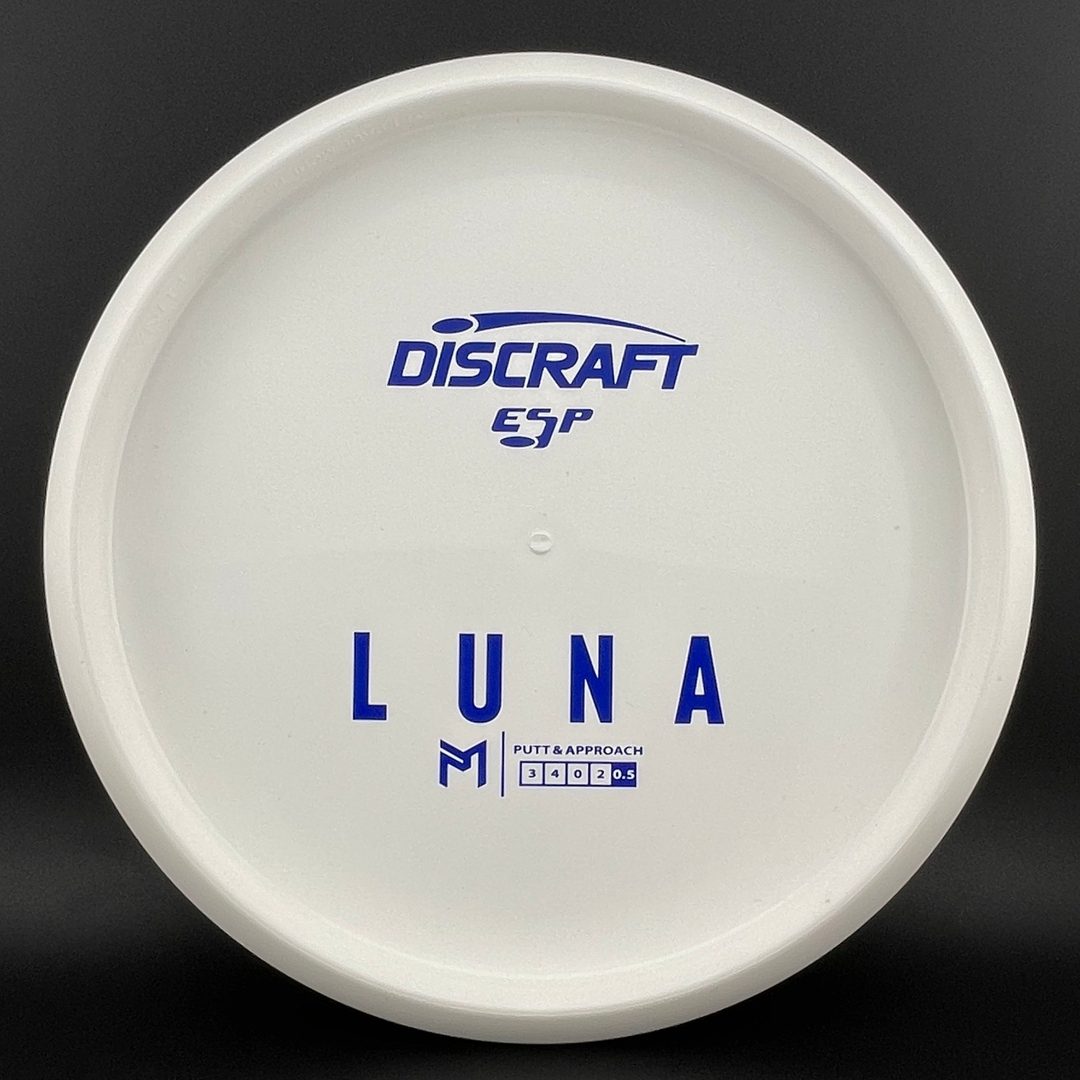 White ESP Luna Disc Golf Putter - Dyer's Delight