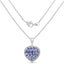 Pendentif en argent sterling avec amazonite et tanzanite de 9,79 carats