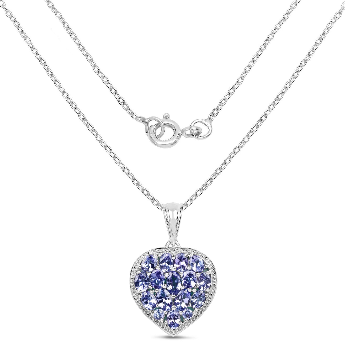 Pendentif en argent sterling avec amazonite et tanzanite de 9,79 carats