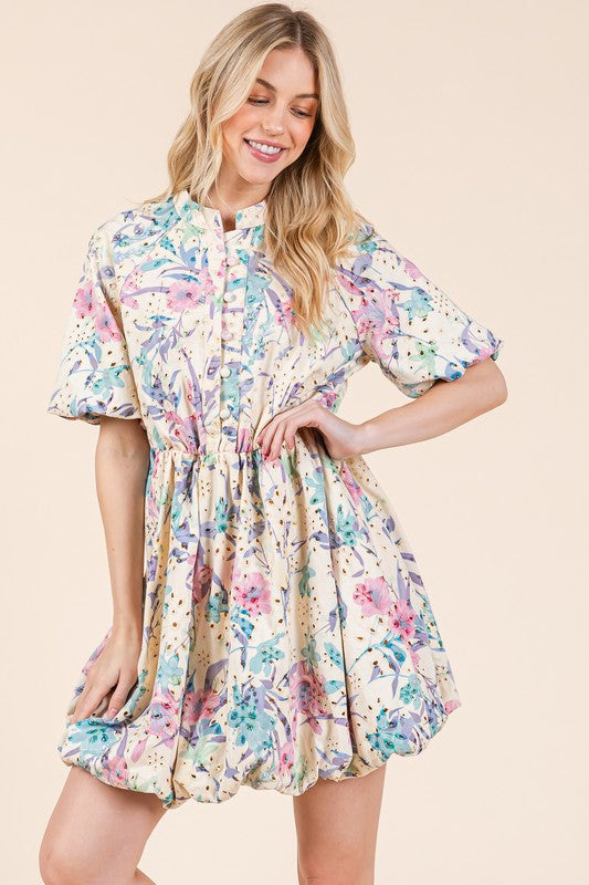 Robe Mini Chemise en Dentelle Florale ÉléGante d'ÉTé