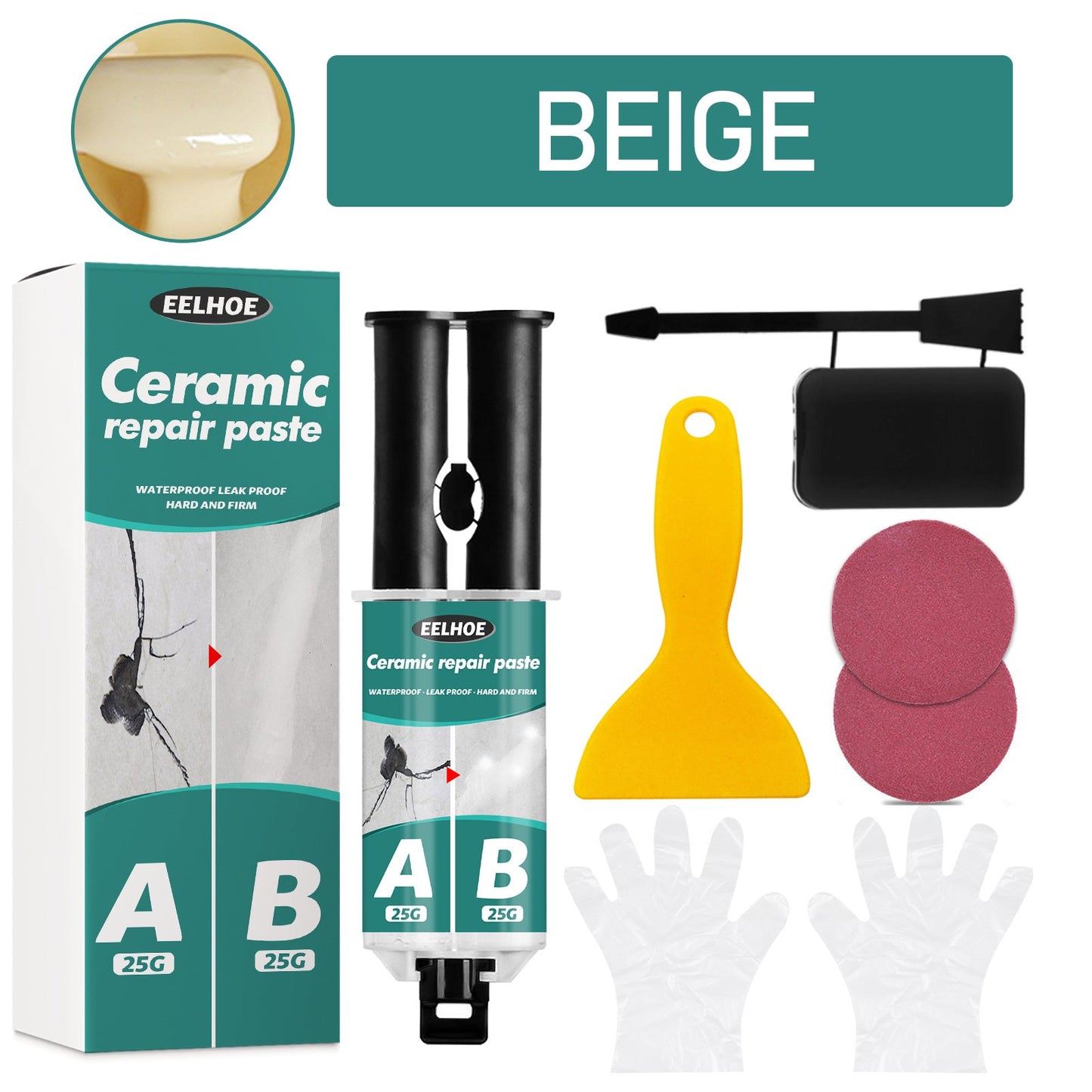 EELHOE Tile Repair Paste Tile Repair AB Glue Set Crack Repair Agent Ceramic Adhesive - Korvel