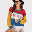 Contrast Dropped Shoulder Long Sleeve Sweater - Korvel