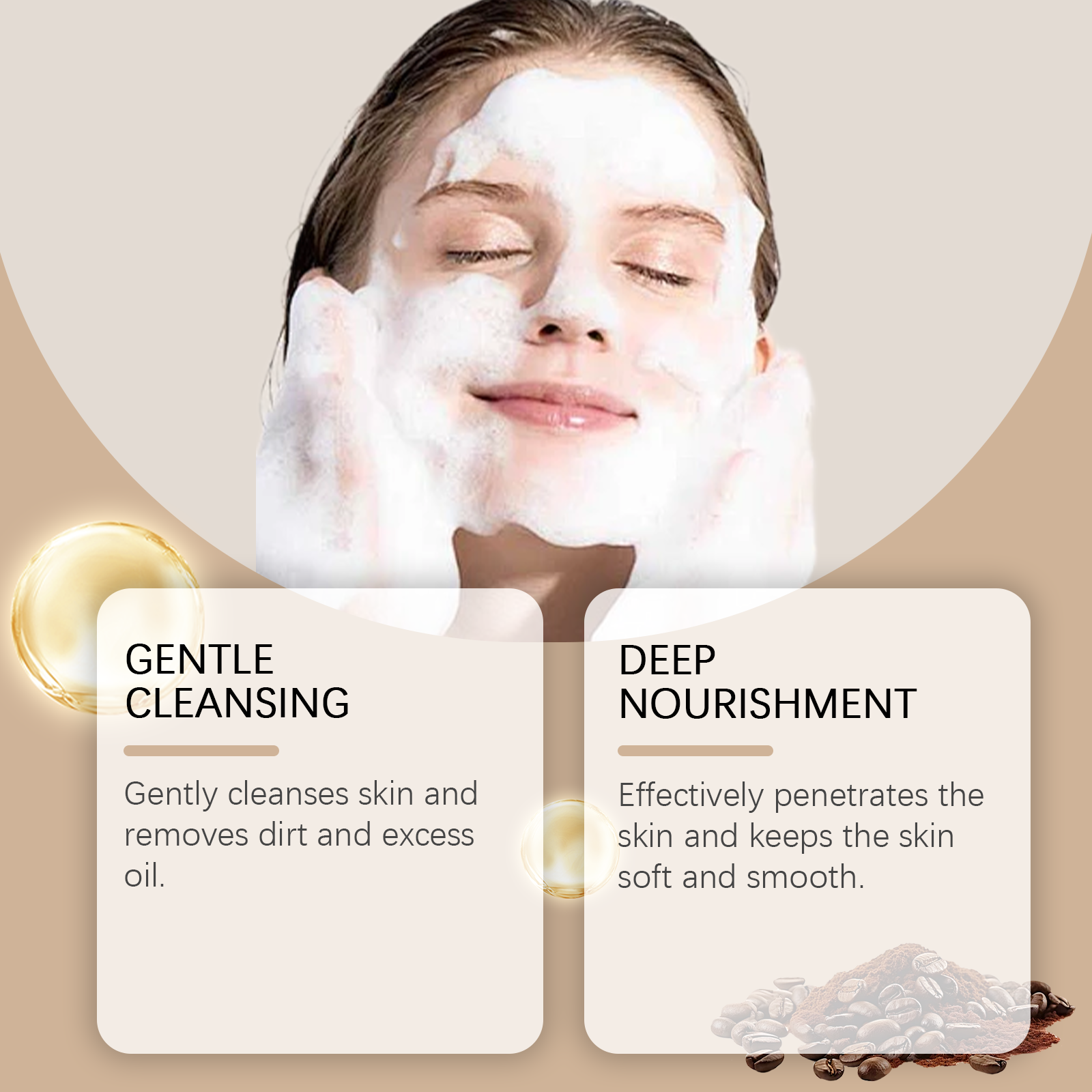 Coffee Cleansing Soap, Coffee Essence Gently Cleans, Nourishes, Moisturizes And Brightens The Skin - Korvel