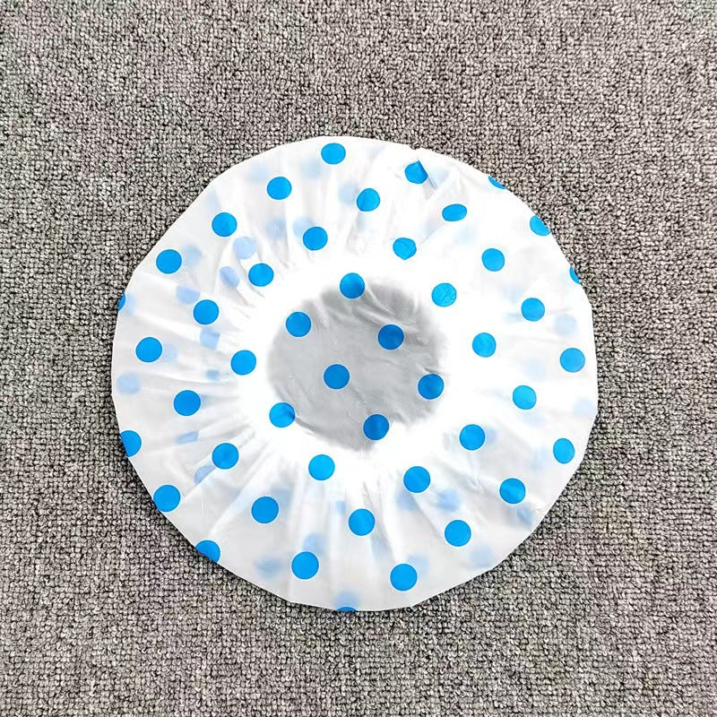 Premium Waterproof Polka Dot Shower Cap