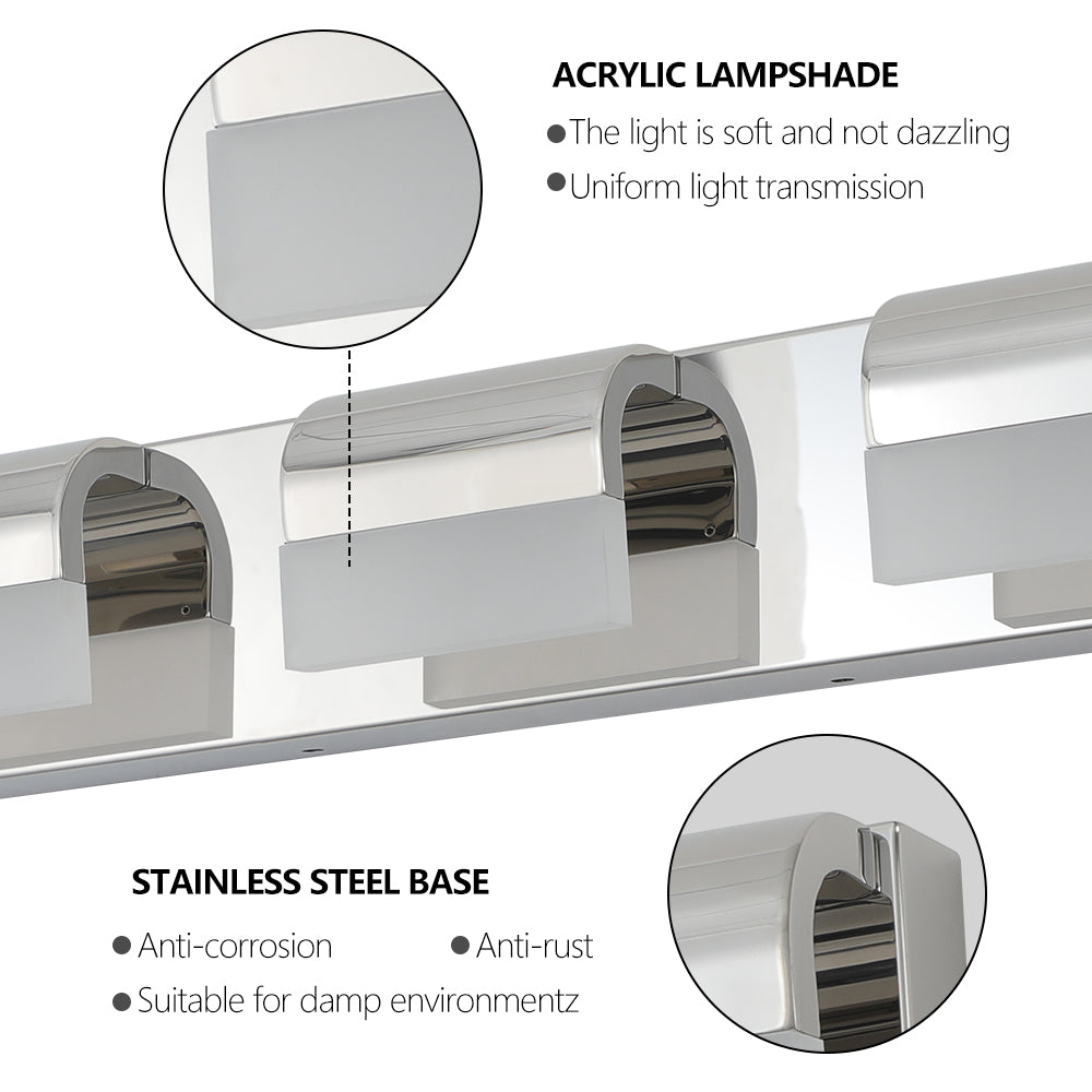 Modern 3-Light LED Bathroom Vanity Wall Light