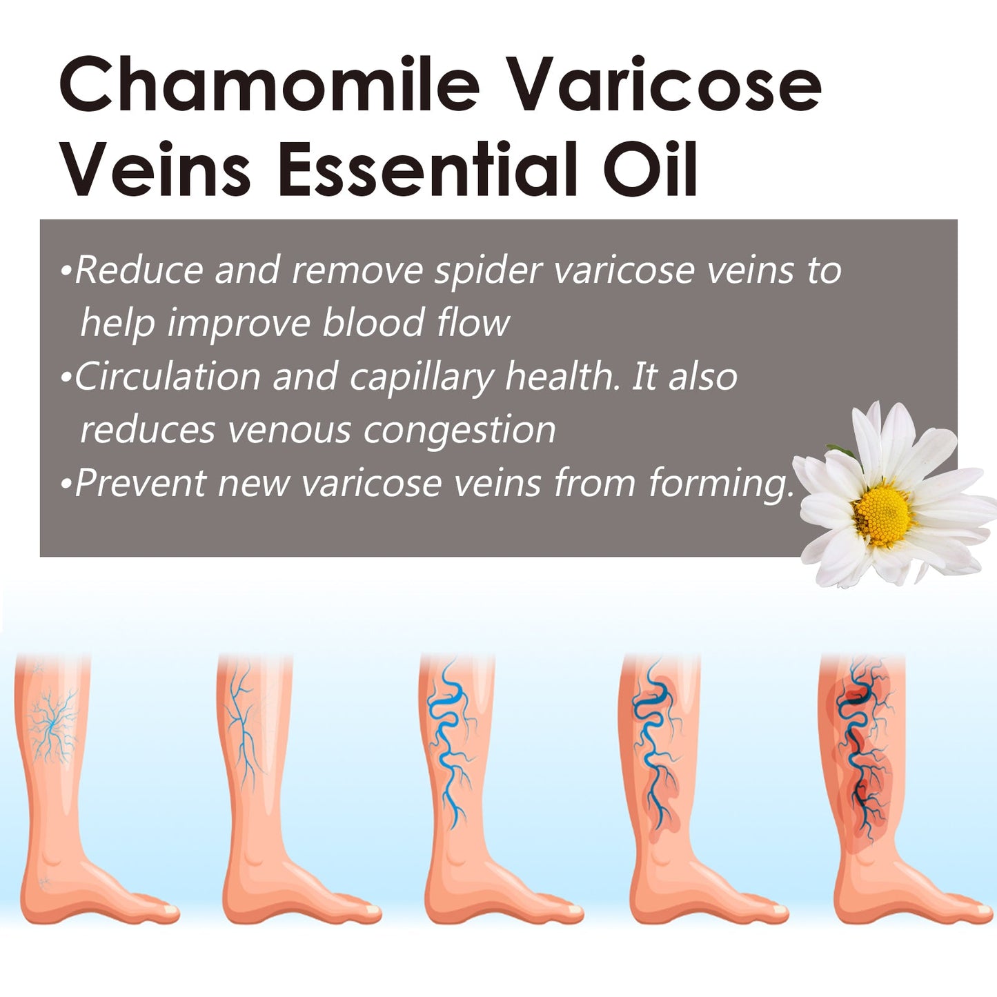 Chamomile Leg Essential Oil for Skin Care and Relaxation