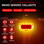 Intelligent induction brake bicycle taillight road mountain bike charging warning riding equipment square red taillight - Korvel