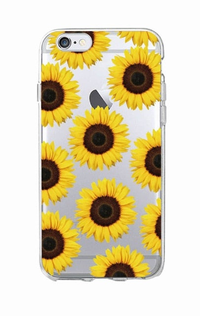 Floral Soft Clear Phone Case for iPhone & Samsung