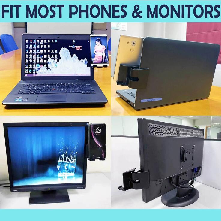 Adjustable Notebook Screen Side Phone Holder